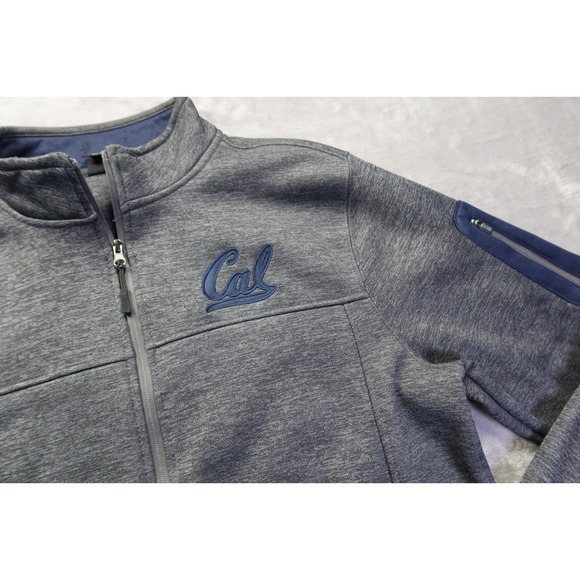 University of California Cal Golden Bears Full Zip Sweatshirt Track Jacket Sz L - Picture 1 of 11